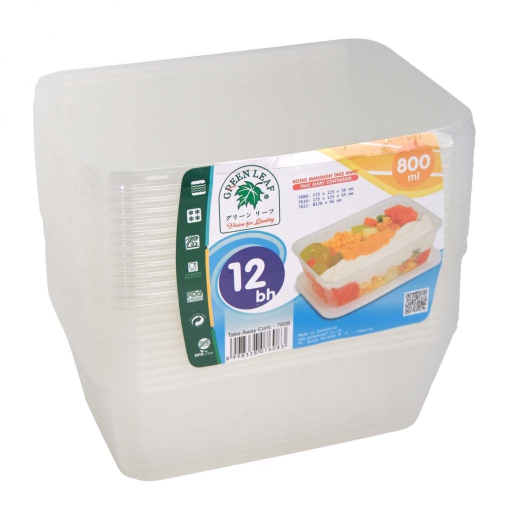 Green Leaf Take Away Kotak Makanan 800ml 7608 Shopee Green Leaf Take Away Kotak Makanan 800ml 7608 Shopee