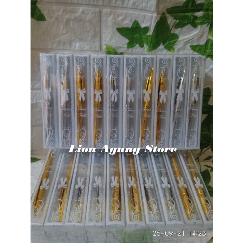 Pulpen Emas - Perak kemasanl mika / Souvenir Pulpen Murah 50 pcs/ souvenir pesta