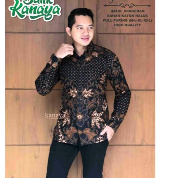 [DNS] Kanaya Baju Batik Pria PERWIRA Full Furing Bahan Katun Sragenan VNB4