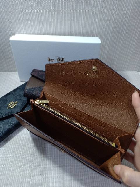 Dompet panjang kancing envelope wanita import premium