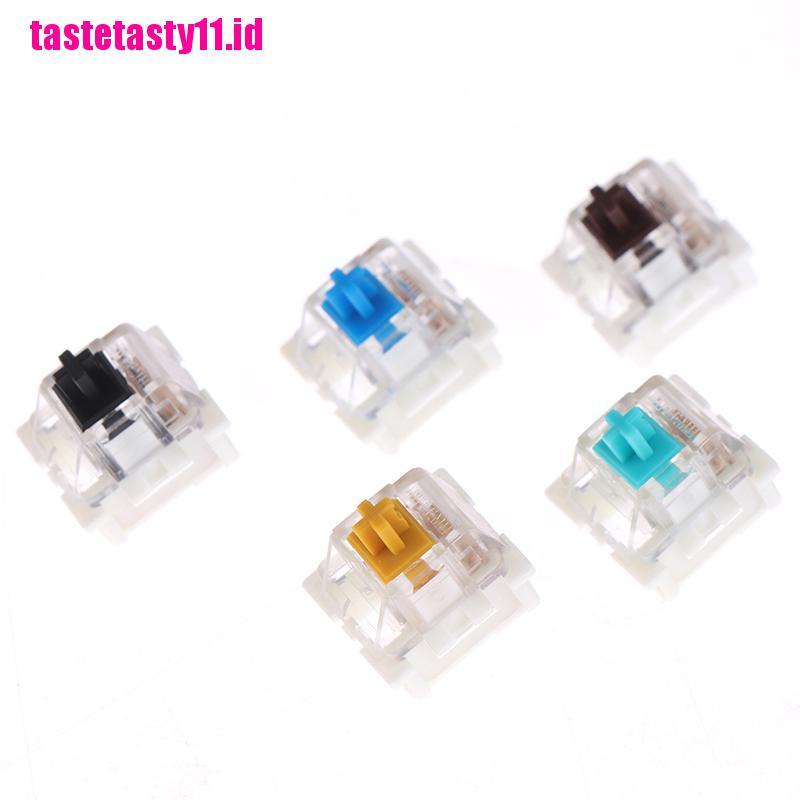 10pcs / lot outemu mx switches 3 pin keyboard Mekanikal Warna Hitam Biru Coklat