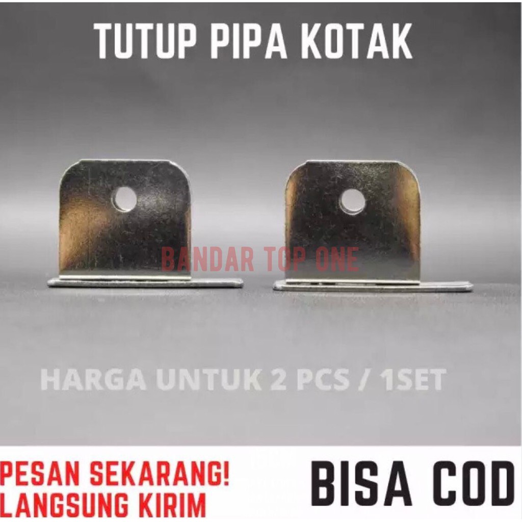 Tutup pipa kotak ukuran 15mmx30mm