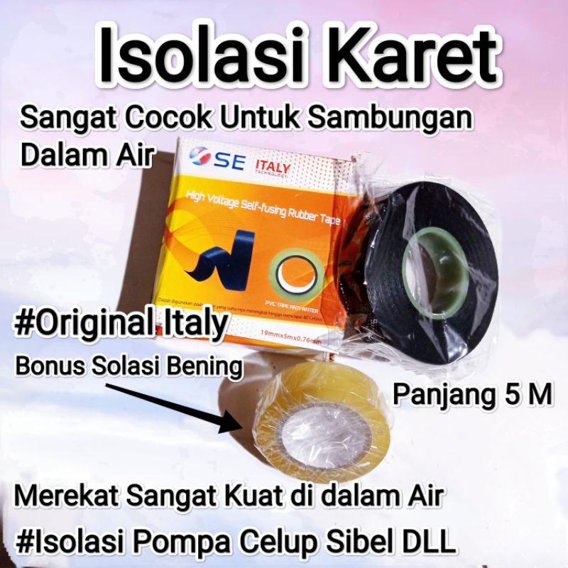 Isolasi kabel anti air 5m/ Solasi kabel pompa dalam air / Isolasi pompa celup sibel satelit 5m / Lak