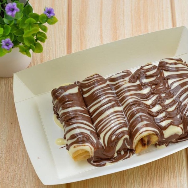 Pisang Coklat Lumer Ekstra Glaze & Topping