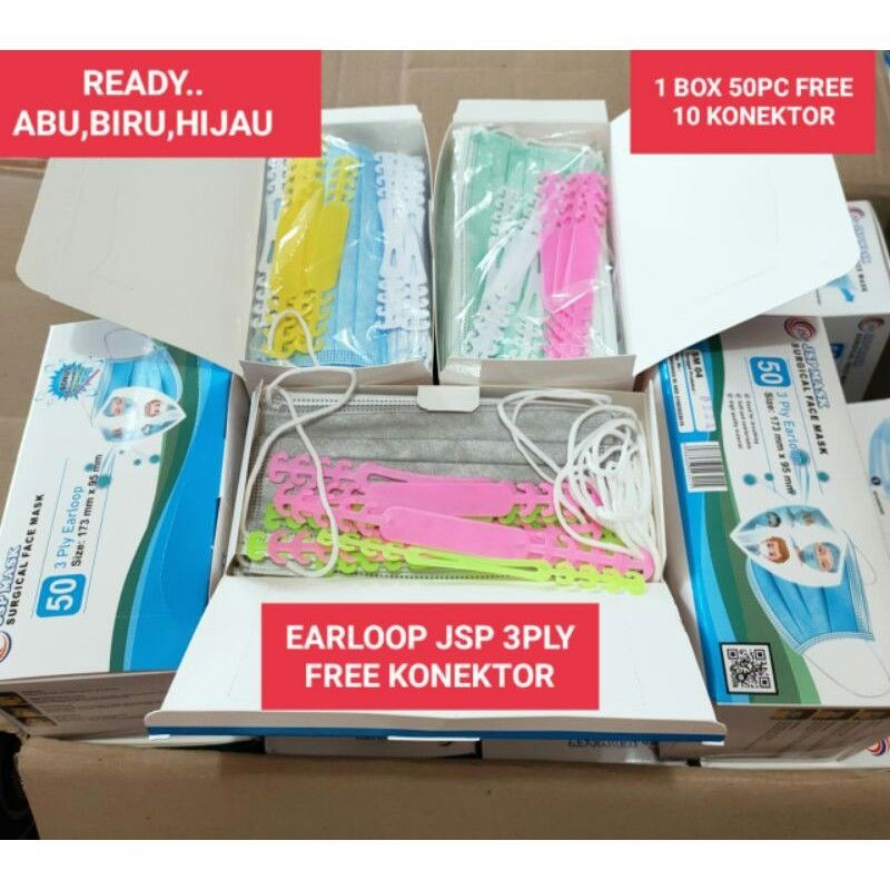 Masker Jsp mask-free 10 konektor masker