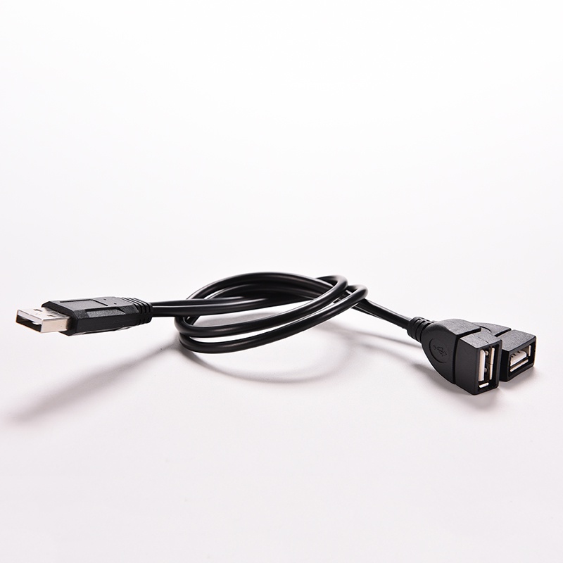 （✔✔❤Kabel Adapter Splitter Y USB 2.0 A Male Ke 2 Dual USB Female Jack Hub Power