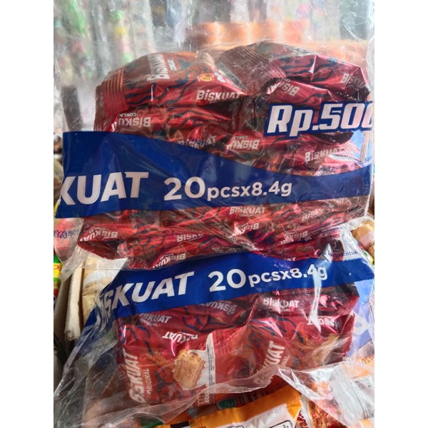 

Biskuat biskuit 500 an renteng isi 10 sachet