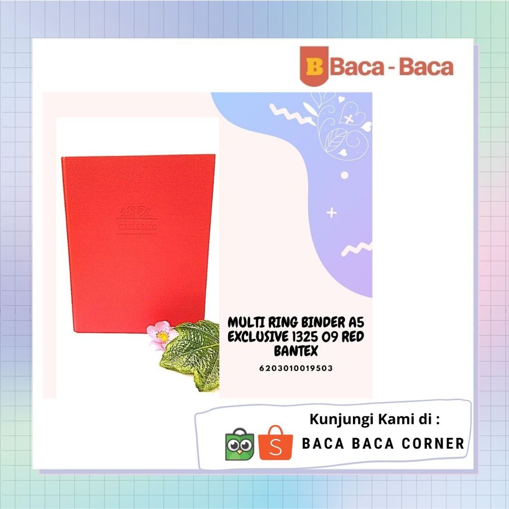 

MULTI RING BINDER A5 EXCLUSIVE 1325 09 RED BANTEX