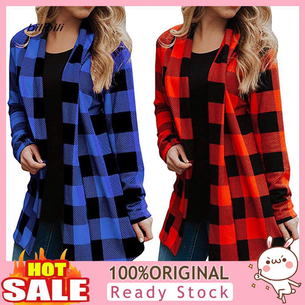 buffalo plaid womens cardigan