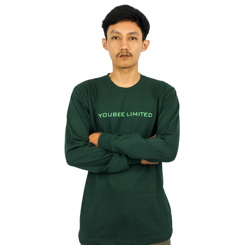 Rancis Jaya - Kaos Panjang Pria | Longsleeve Bear | Green Original | T-Shirt Pria | Kaos pria | BEAR Green