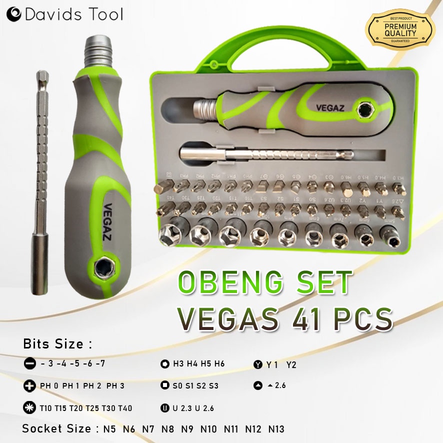 Obeng Serbaguna Set Vegas 41 Pcs