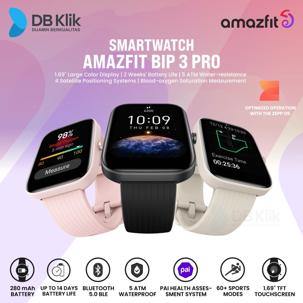 &quot;Smartwatch AMAZFIT BIP 3 PRO 1.69&quot; with GPS - Amazfit Bip 3 Pro&quot;