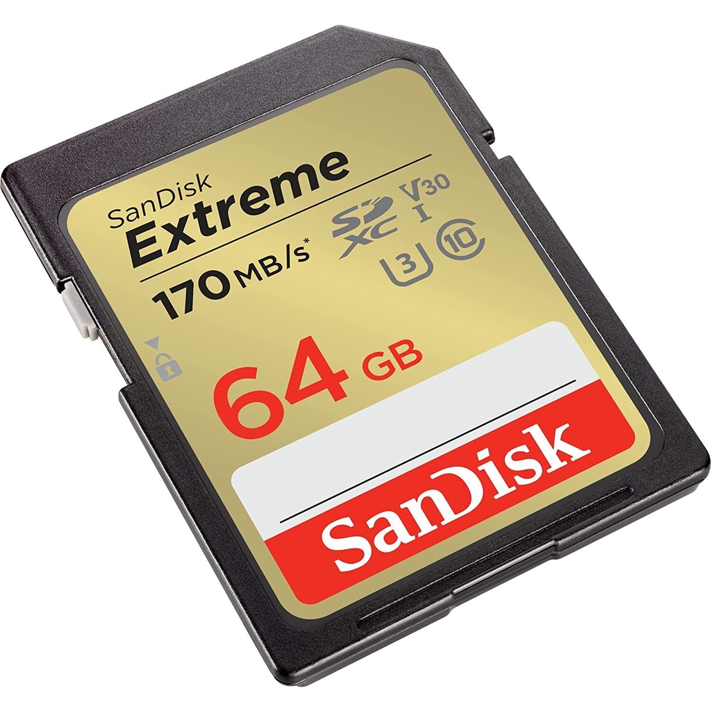 Sandisk Extreme SD Card 64GB Memory Card DSLR 4K UHD 170MB/s SDSDXV2