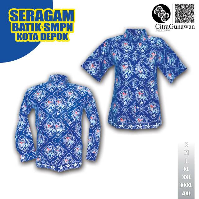  SERAGAM  BATIK SMP  BATIK DEPOK RESMI Shopee Indonesia