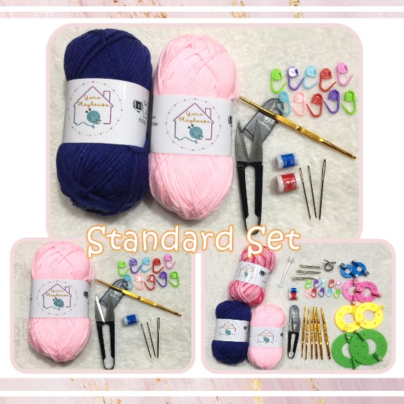 Starter Kit Crochet Paket merajut pemula set peralatan  