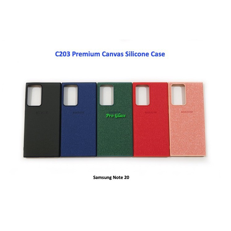 C203 Samsung Note 20 / Note 20 ULTRA  Premium Silicone Canvas Case - Casing kain Kanvas