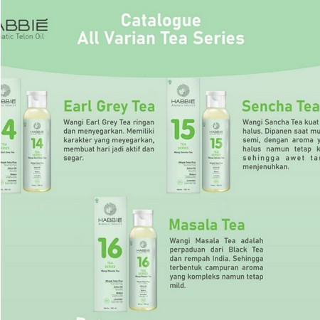 Habbie Aromatic Telon Oil Tea Series 100ml / Minyak Telon Bayi