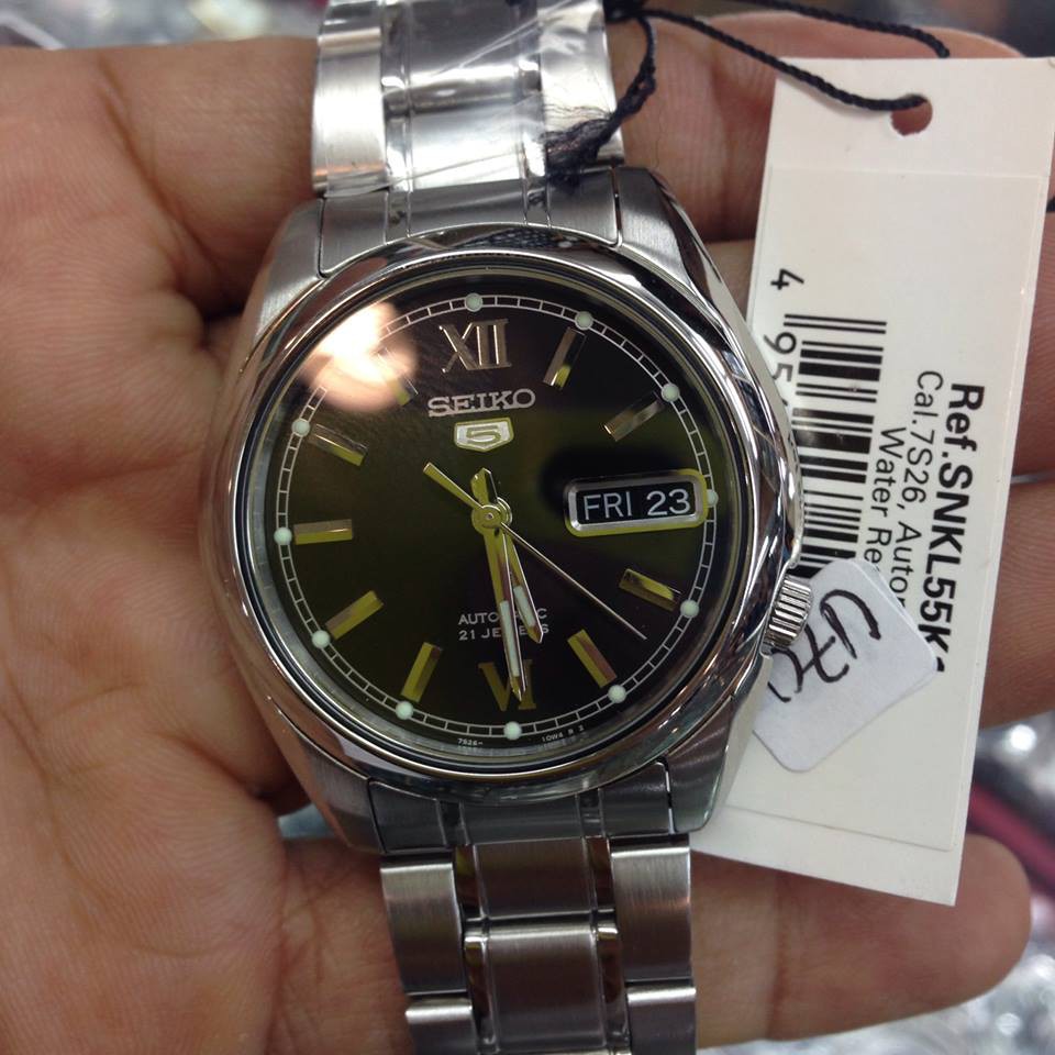 Seiko 5 SNKL55K1 Automatic Black Dial - Jam Tangan Pria SNKL55