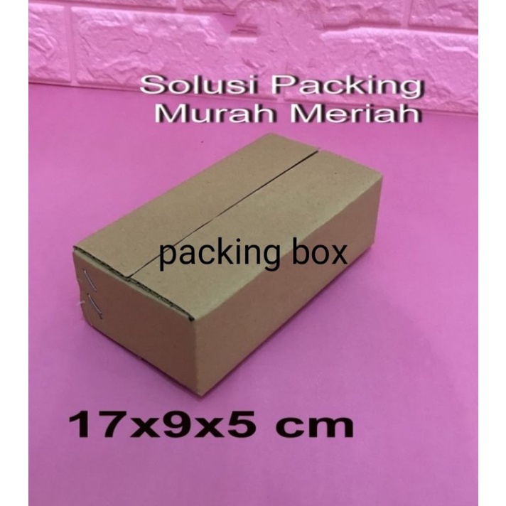 

karton/dus UK.17x9x5cm.single wall.luar polos dalem ada tulisan/gambar
