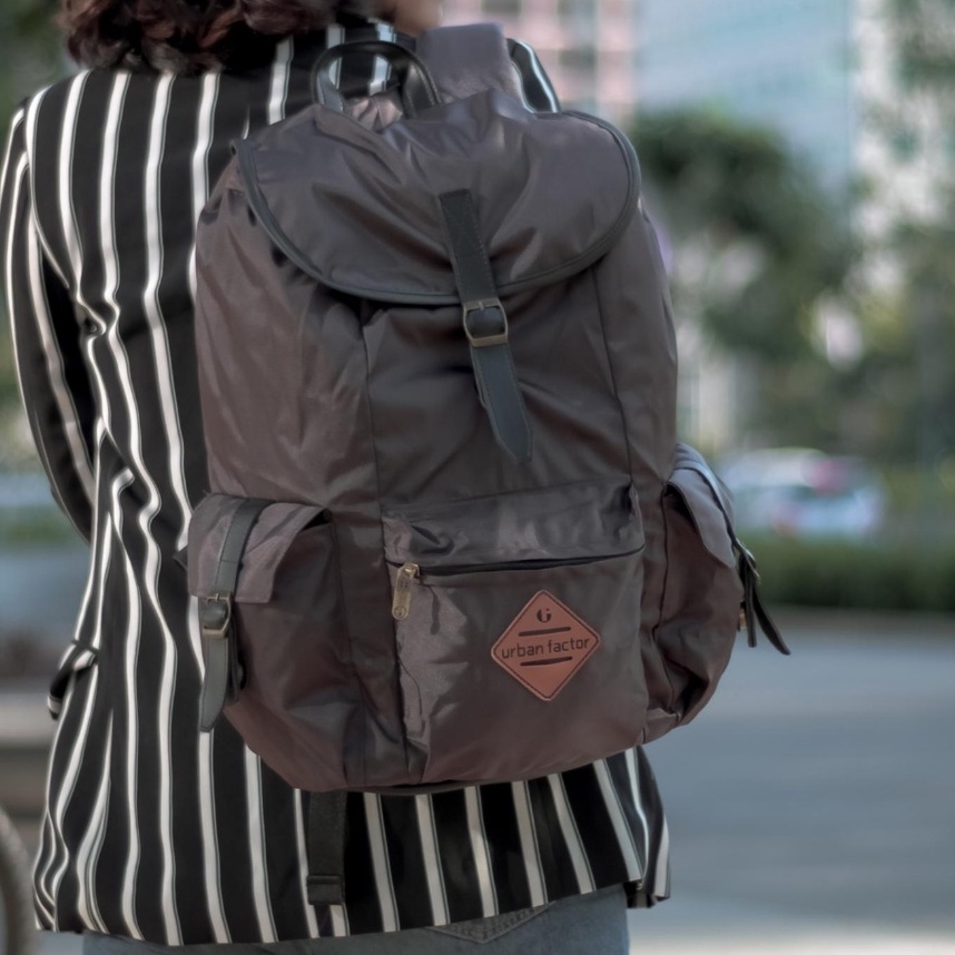 HOLIDAY BROWM |ManNeedMe x URBAN| Tas Ransel Punggung Pria Wanita Backpack ORIGINAL