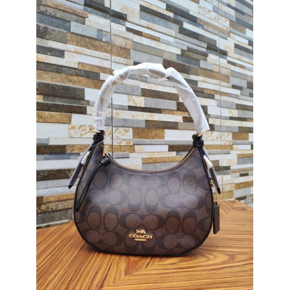 tas coach signature kleo hobo - brown black
