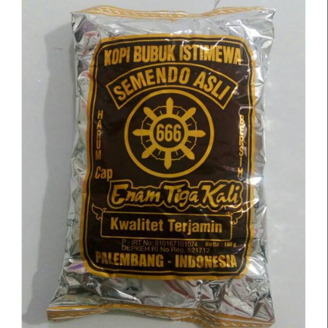 

Kopi 666 Semendo/Kopi Enam Tiga Kali/Kopi Semendo Asli