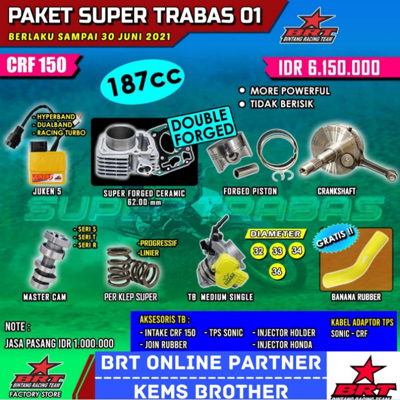 PAKET BRT CRF SUPER TRABAS 1 CRF 150