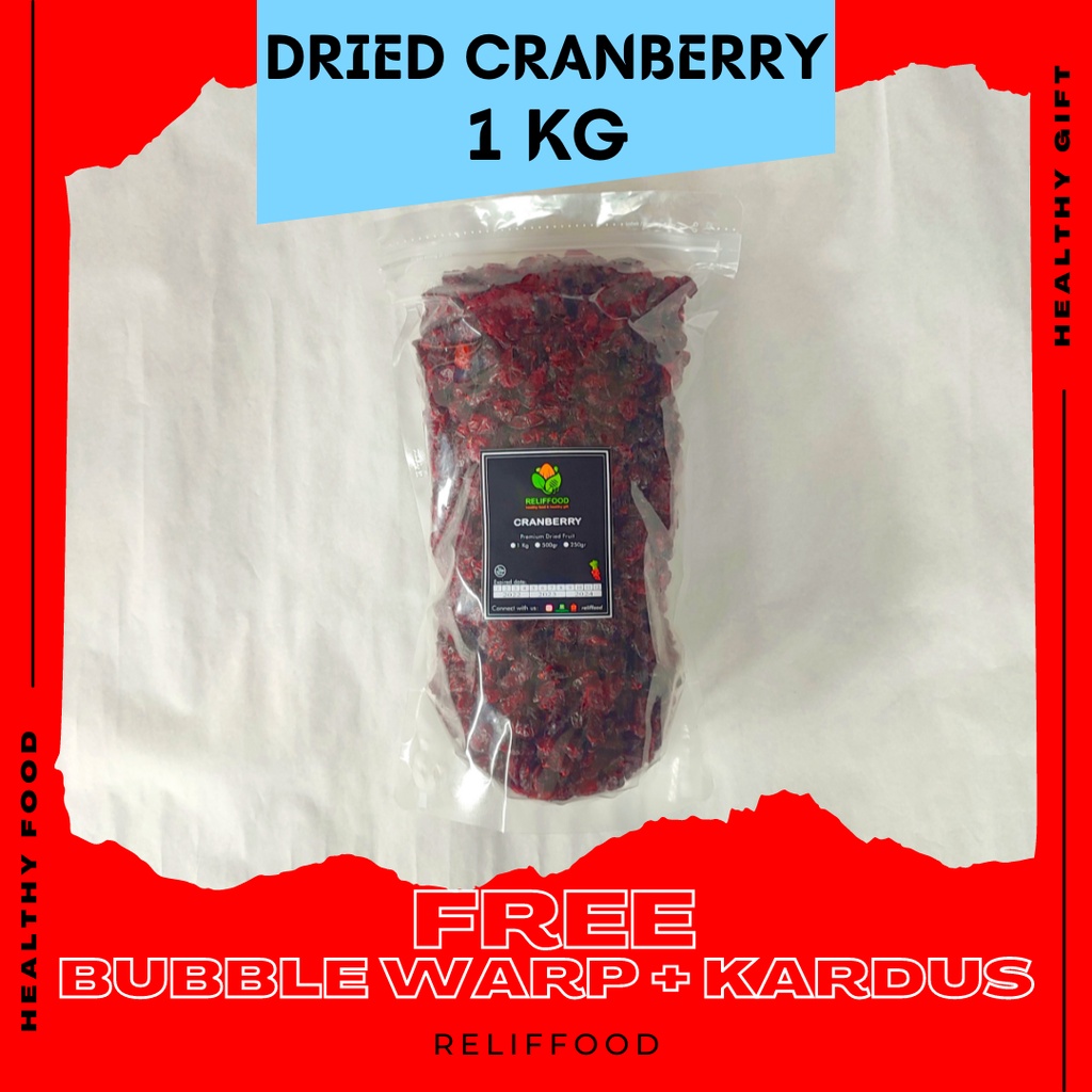 

DRIED CRANBERRY 1 KG BUAH KERING DRIED FRUITS