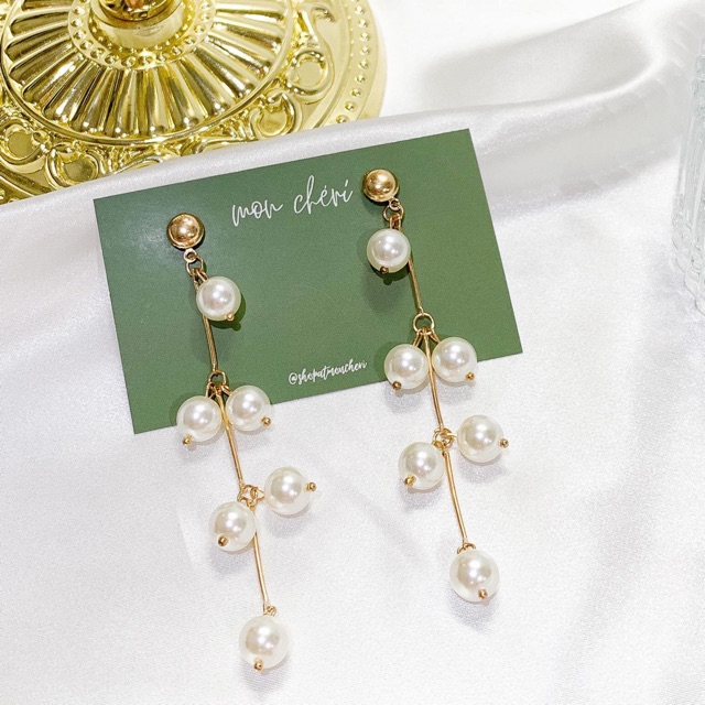 GIA PEARL EARRINGS - MON CHERI (Anting Panjang Mutiara Wanita)