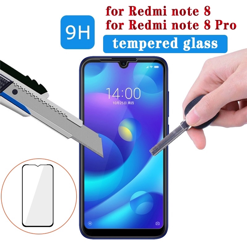 Tempered Glass Pelindung Layar Xiaomi Redmi Note 8 8 Pro Full Cover