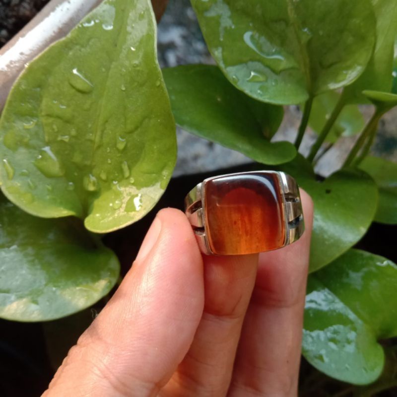 CINCIN BATU AKIK GETAH KATILAYU 100%ASLI NATURAL/MANCING IKAN