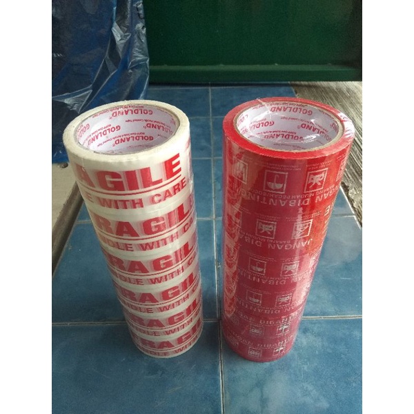 

LAKBAN FRAGILE JANGAN DI BANTING 48mm x 50 yard GOLDLAND