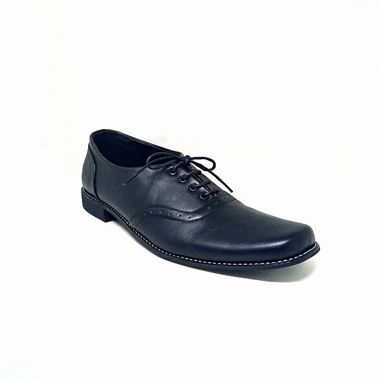 Sepatu Pria pantofel Big Size 44 45 46 47 48 sepatu formal BARAKA-02 kulit hitam ukuran jumbo besar