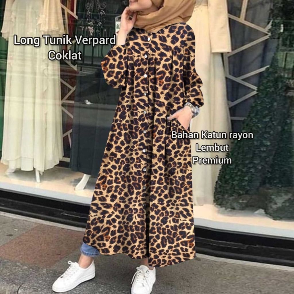 TUNIK VERPARD/TUNIK KEKINIAN/TERBARU/TERLARIS / DRESS FASHION WANITA / GAUN TUNIK MOTIF