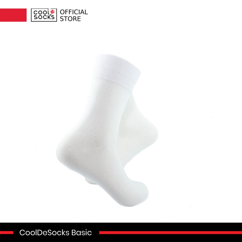 Kaos Kaki Polos CoolDeSocks Basic | White - Warna Putih