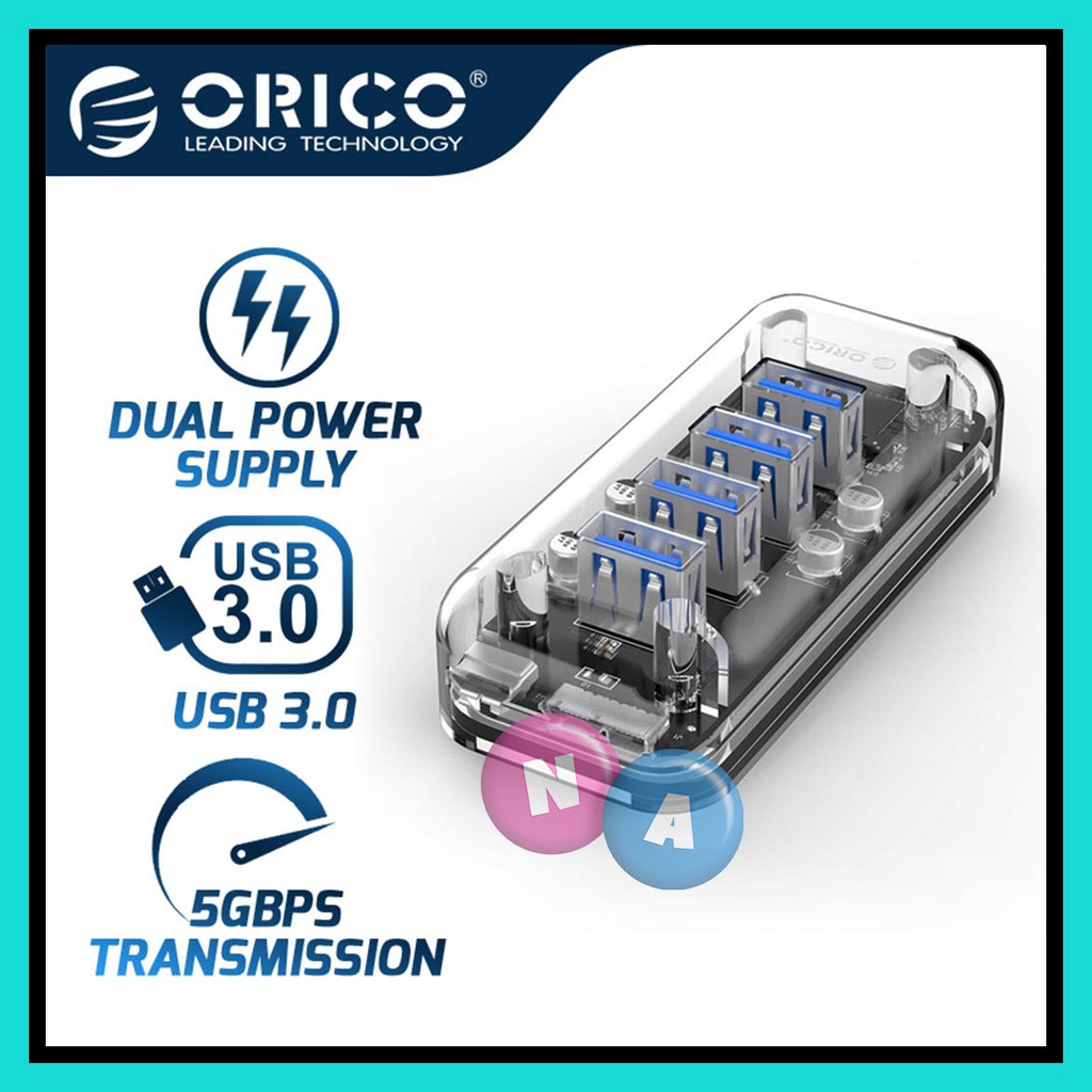 Usb Hub 4 Port Usb 3.0 Transparan Orico Extension Usb Hub F4U3