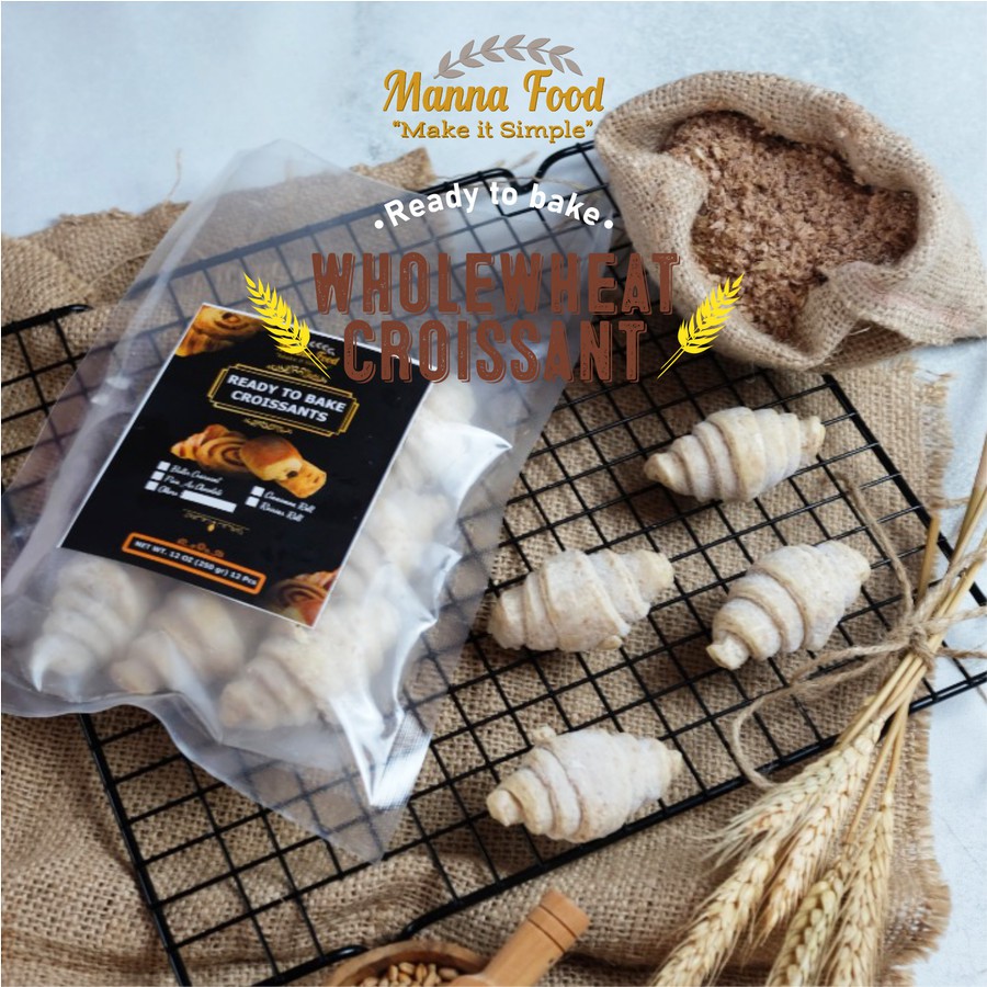 

Manna Food Frozen Whole Wheat Croissant / Croissant Gandum Beku isi 12 pcs