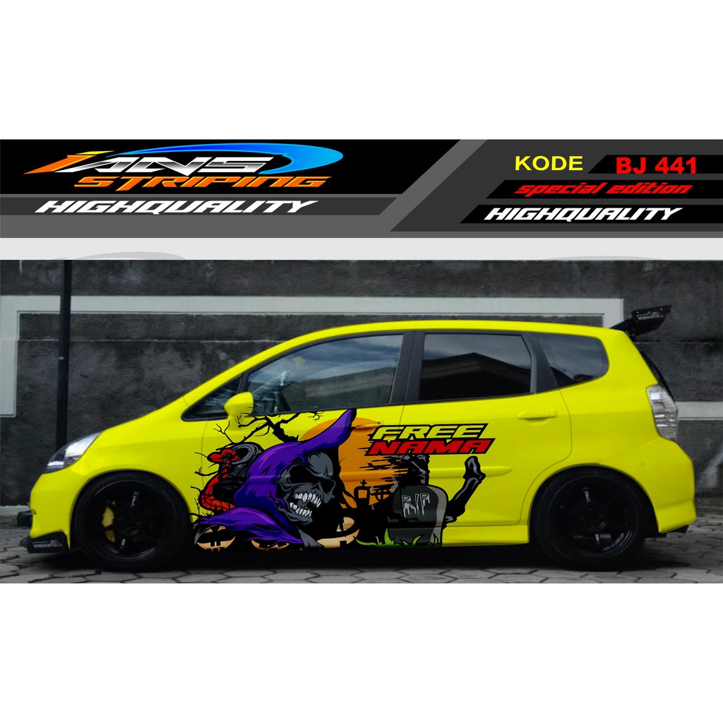 VARIASI STICKER MOBIL JES JAZZ, BRIO, AGYA, AYLA, SIGRA / DECAL STICKER MOBIL / STIKER MOBIL