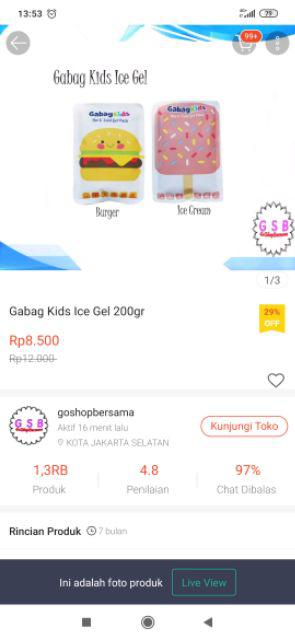 Gabag Kids Ice Gel 200gr