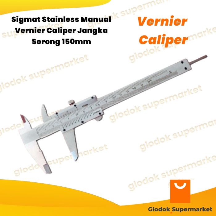 

Sigmat Stainless Manual Vernier Caliper Jangka Sorong 150Mm