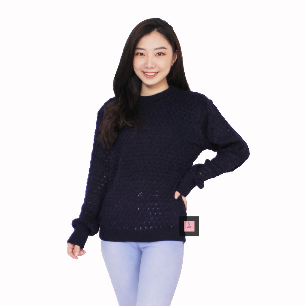 Sweater / ROUNDHAND POPCORN / Atasan Rajut Salur / Outwear / Sweater Rajut-3