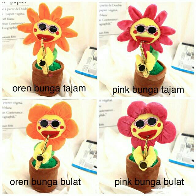 Yuenai -  sun flower toy - mainan bunga matahari menari dan ada music