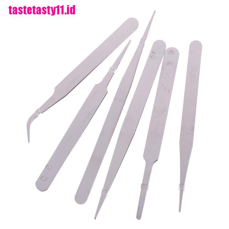 6pcs / Set Pinset Bahan Stainless Steel Anti Statis Untuk Perbaikan