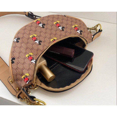 BQ 2775 LT 1130 RISCE TAS WAISTBAG MOTIF MICKEY MOUSE TALI MOTIF IMPORT WANITA CEWEK PEREMPUAN CR 7275