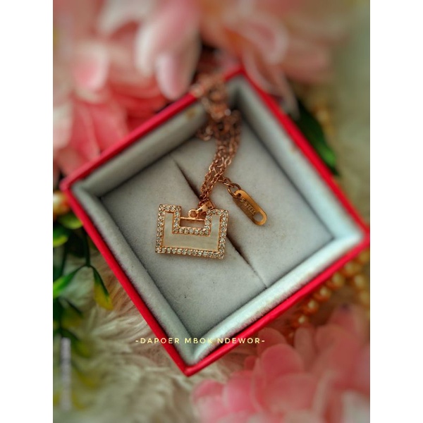 Kalung Titanium Bandul Kotak OSD Viral