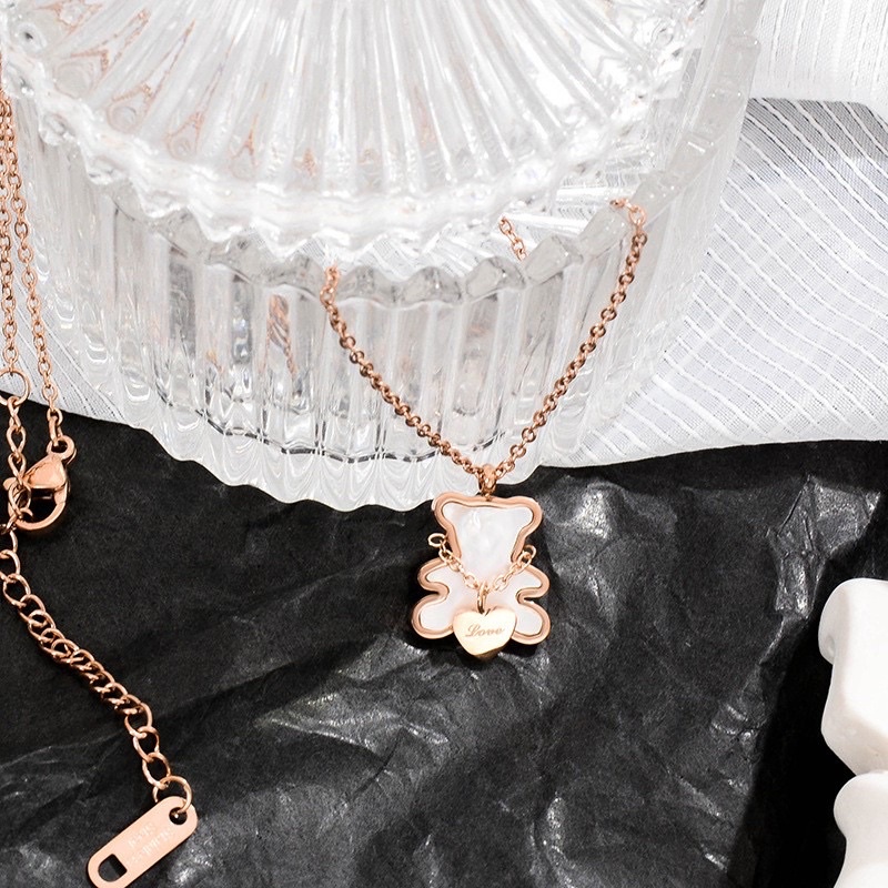 kalung teddy lucu imut titanium original terlaris termewah tercantik terkeren