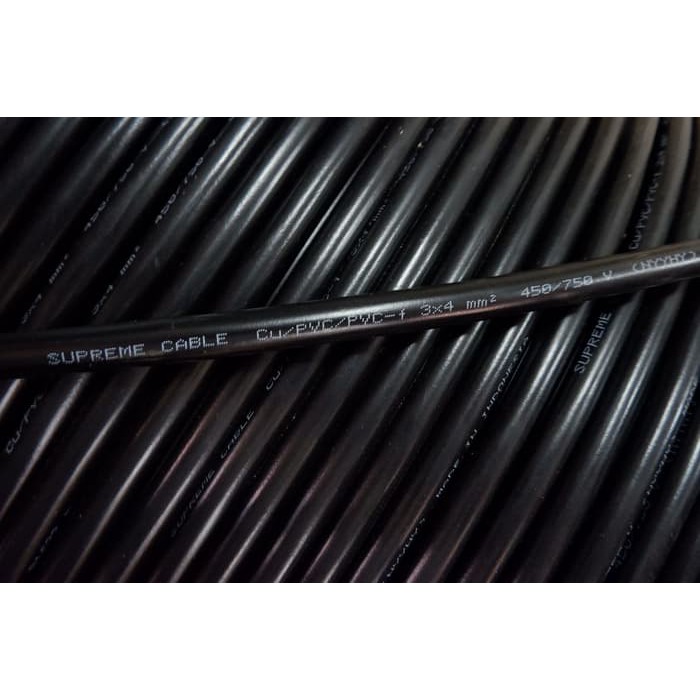 Kabel Listrik Serabut Hitam NYYHY 3 x 4 3x4 Supreme 100meter Kabel NYYHY 3 x 4mm 3x4mm 3 x4 mm Supre