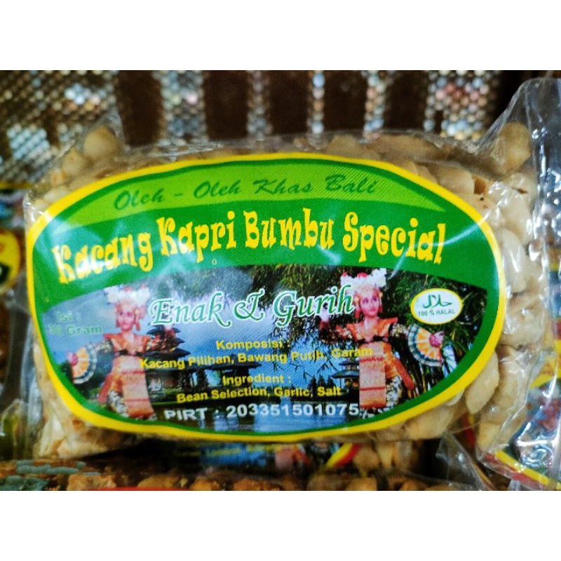 

KACANG KAPRI BUMBU SPESIAL ENAK DAN GURIH 300GR OLEH OLEH KHAS BALI 100% + BUBBLE WRAP