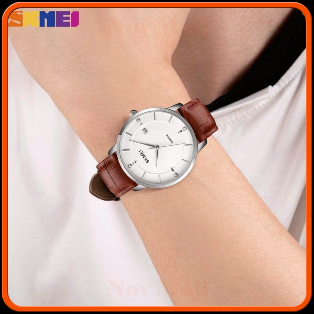 SKMEI Jam Tangan Analog Pria Strap Kulit - 1801