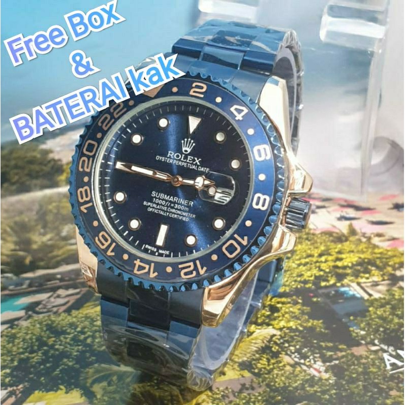 Jam tangan ROLEX SUBMARINER BIRU